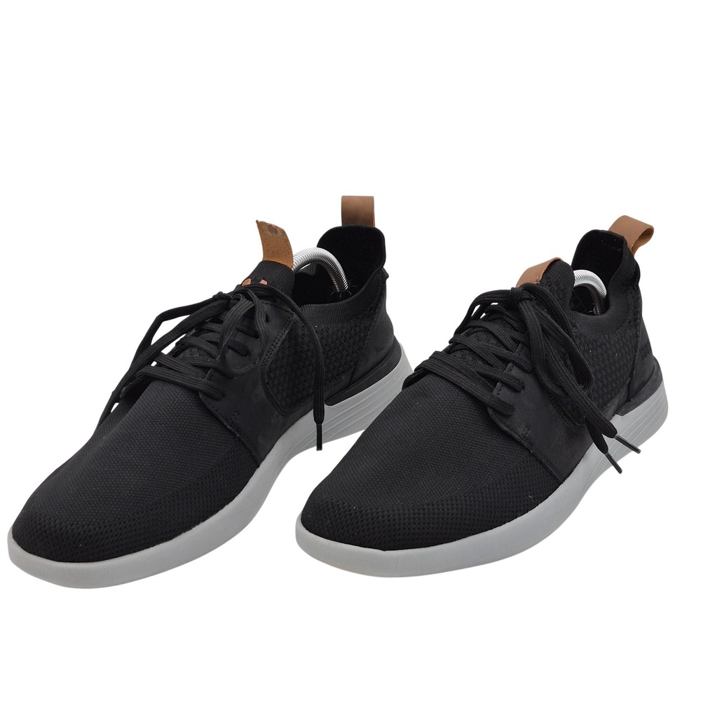 IZOD Shoes Mens Size 11 Black Knit Bannister Memory Foam Casual Lace Up Athletic